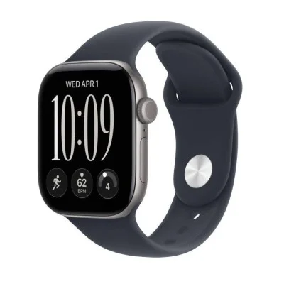 Apple Watch Series 12 GPS + Cellular 46mm Space Grey Aluminium Case with Navy Blue Sport Band - M/L